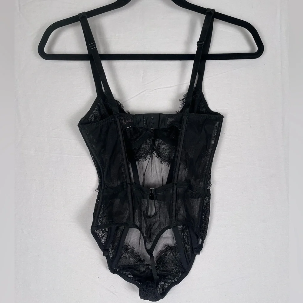 Victoria's Secret Very Sexy Midnight Affair Lace Unlined Teddy Medium Bodysuit - Picture 9 of 12
